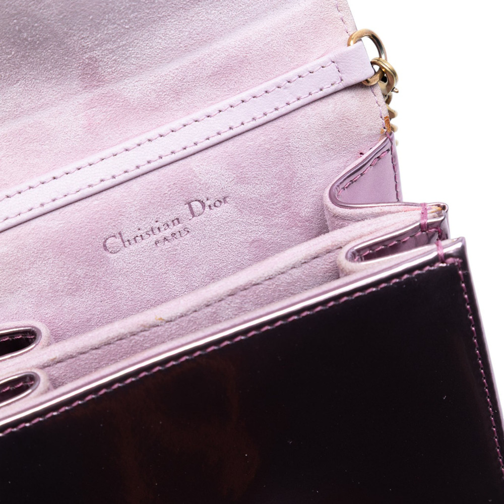 Pre-Loved Dior Metallic Studded Calfskin Vertical Diorama - Picture 5 of 8